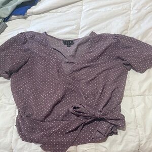 Purple Polka Dot Blouse
